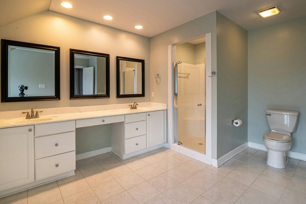 renovated bathroom in Oakville, Ontario
