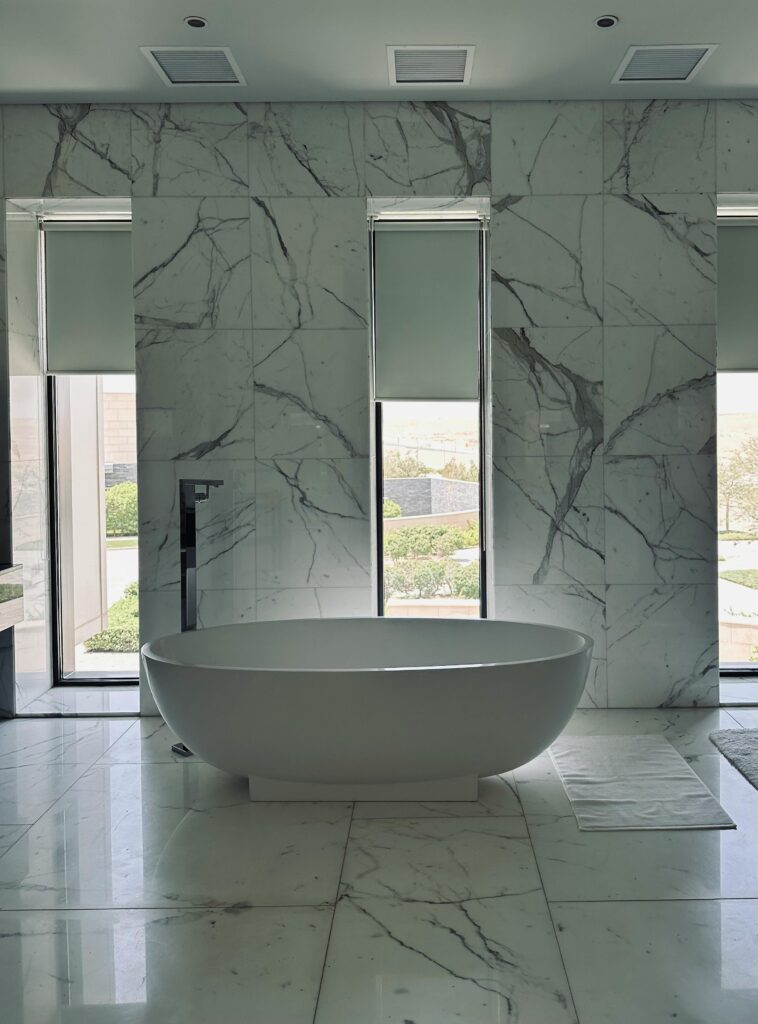 a renovated bathroom in Oakville, Ontario