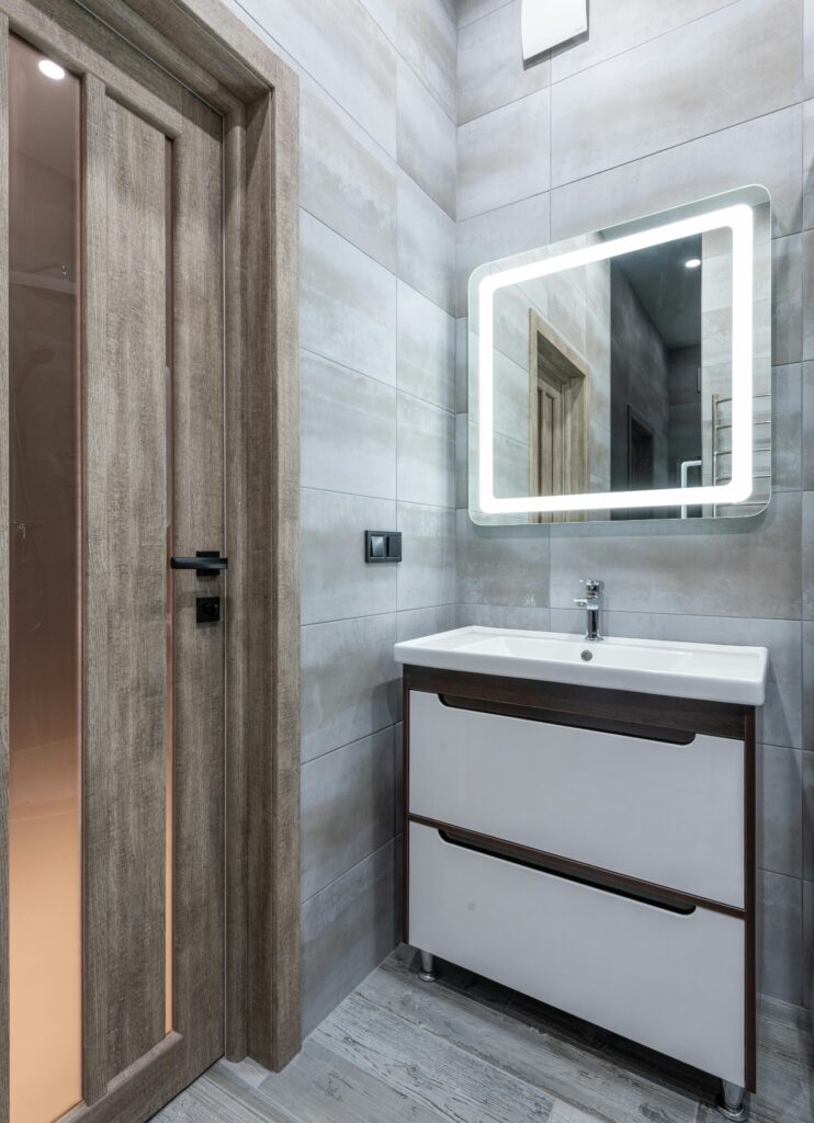 a renovated bathroom in Oakville, Ontario