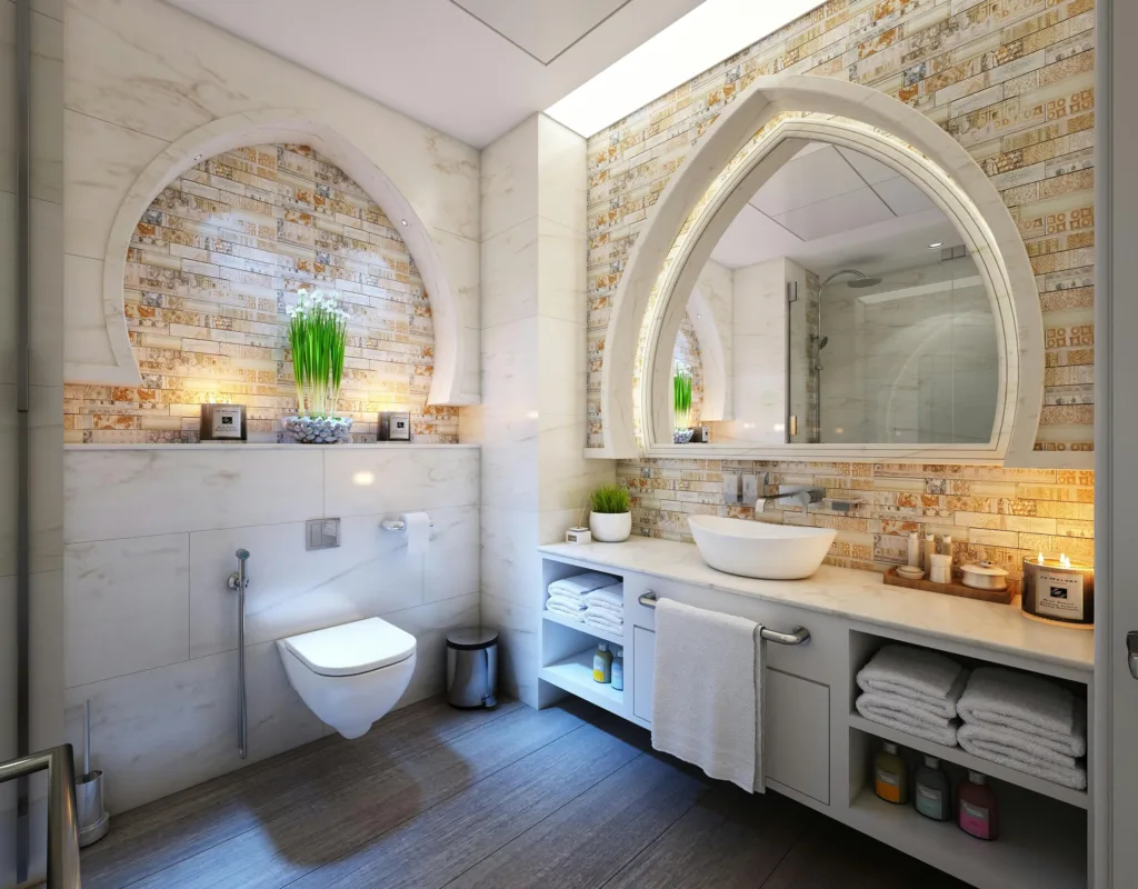 fully renovated bathroom in Oakville, Ontario